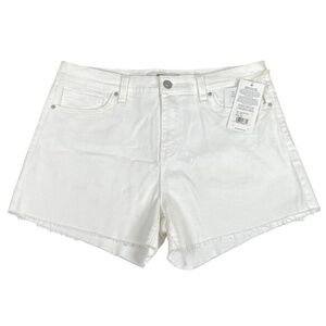 Hudson Jeans Gemma Mid-Rise Shorts White Jean Shorts